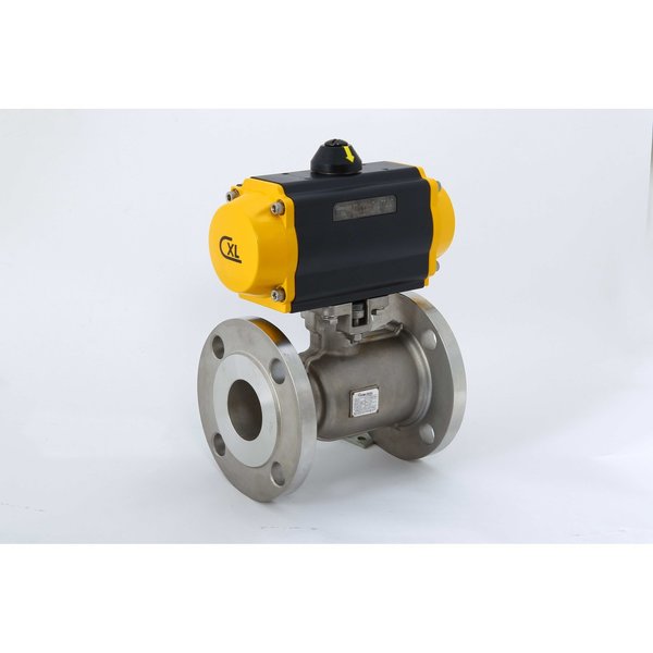 Chicago Valves And Controls Actuated 1", Strd Port Flanged Stainless Inline, SR P8166RTM1010SR60